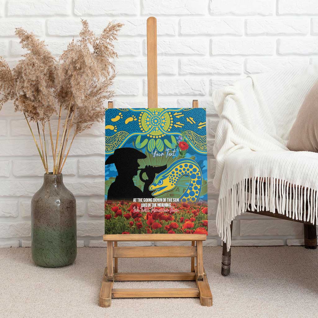 Personalised Parramatta Eels Rugby ANZAC Day Canvas Wall Art Last Post Poppy We Will Remember Them