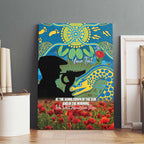 Personalised Parramatta Eels Rugby ANZAC Day Canvas Wall Art Last Post Poppy We Will Remember Them