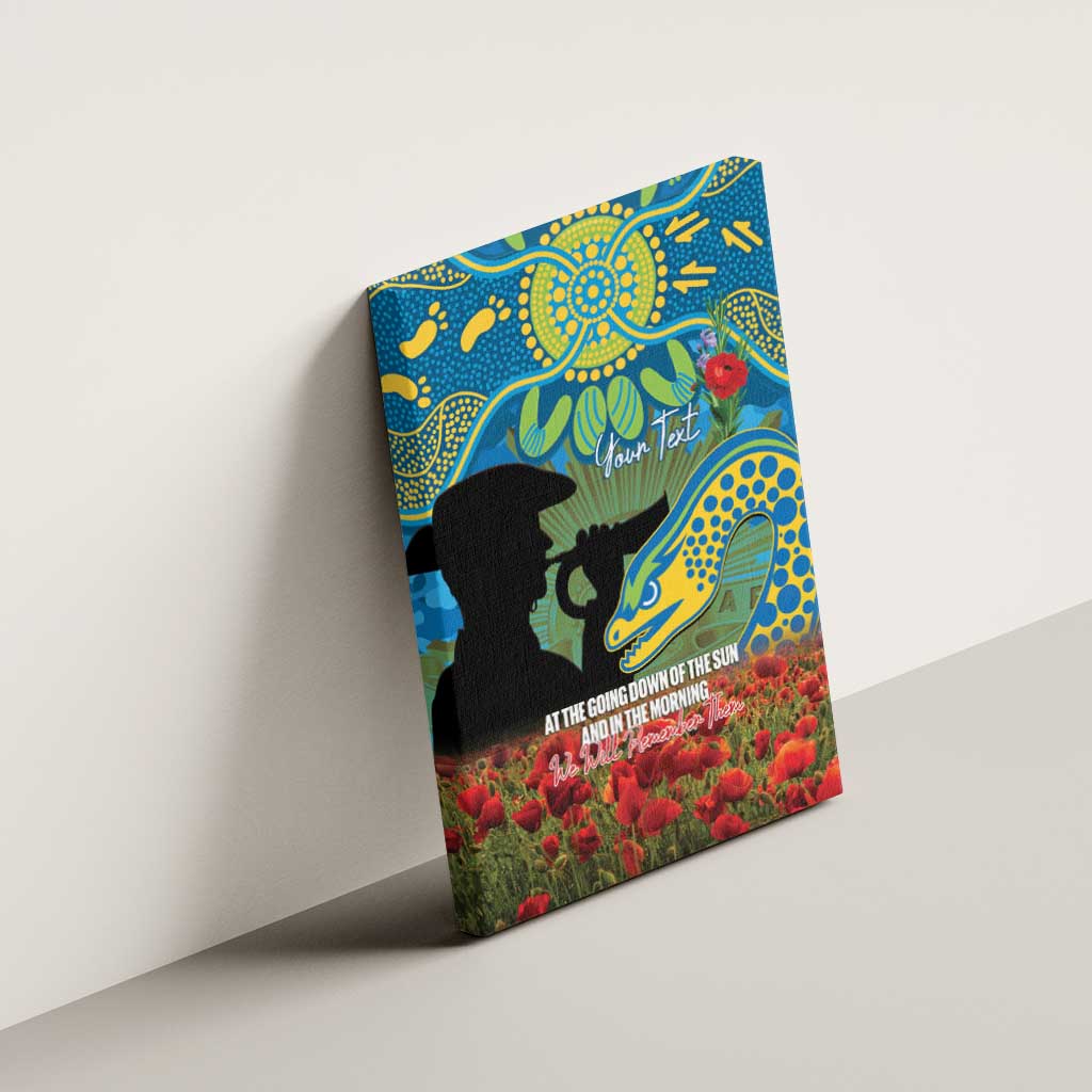 Personalised Parramatta Eels Rugby ANZAC Day Canvas Wall Art Last Post Poppy We Will Remember Them