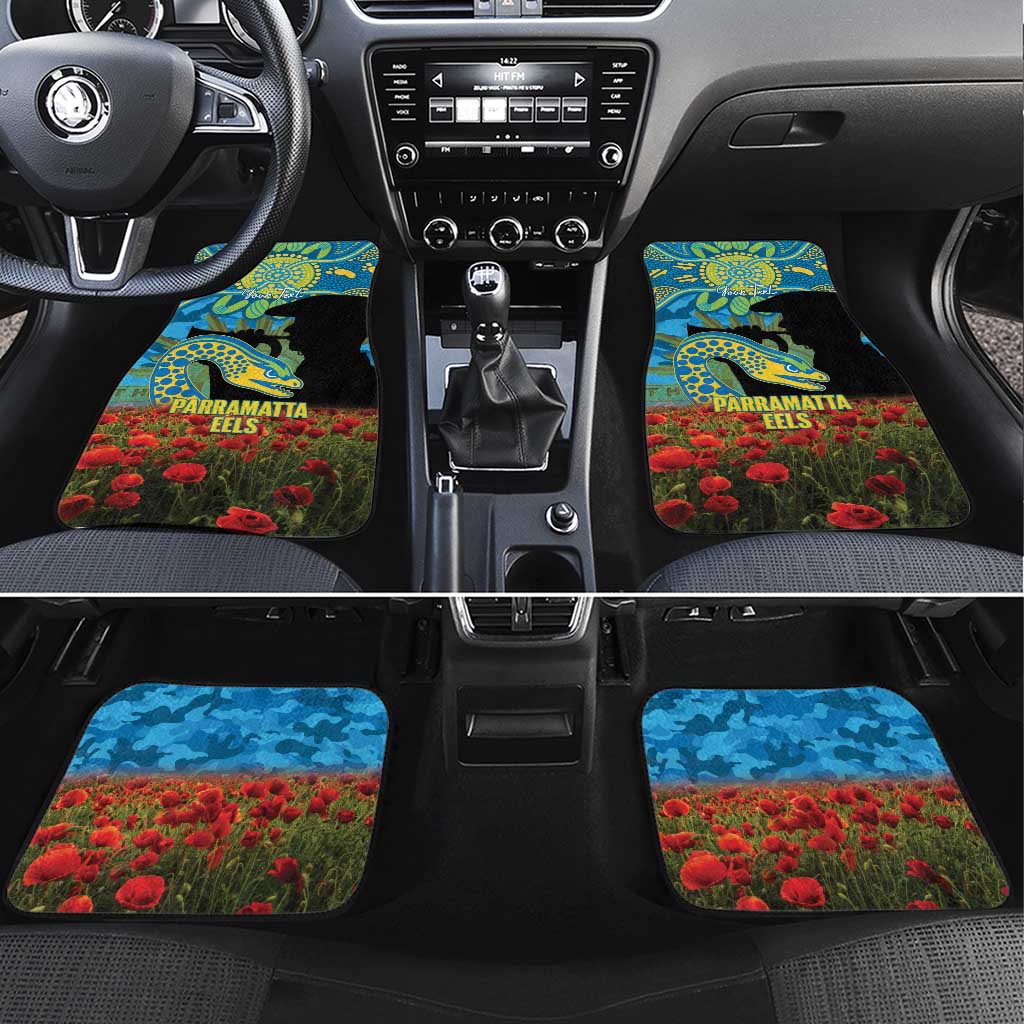 Personalised Parramatta Eels Rugby ANZAC Day Car Mats Last Post Poppy We Will Remember Them