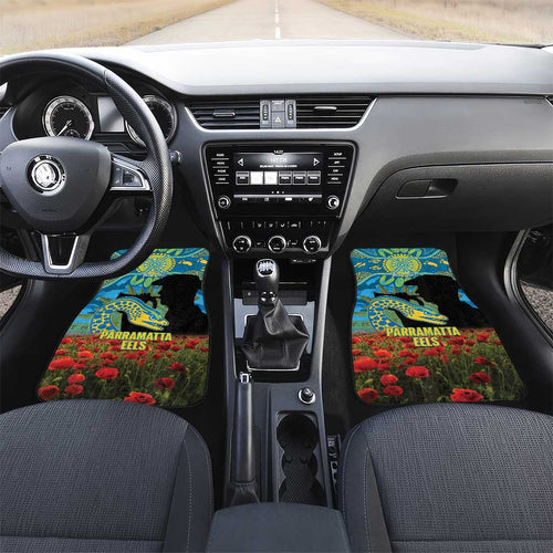 Personalised Parramatta Eels Rugby ANZAC Day Car Mats Last Post Poppy We Will Remember Them