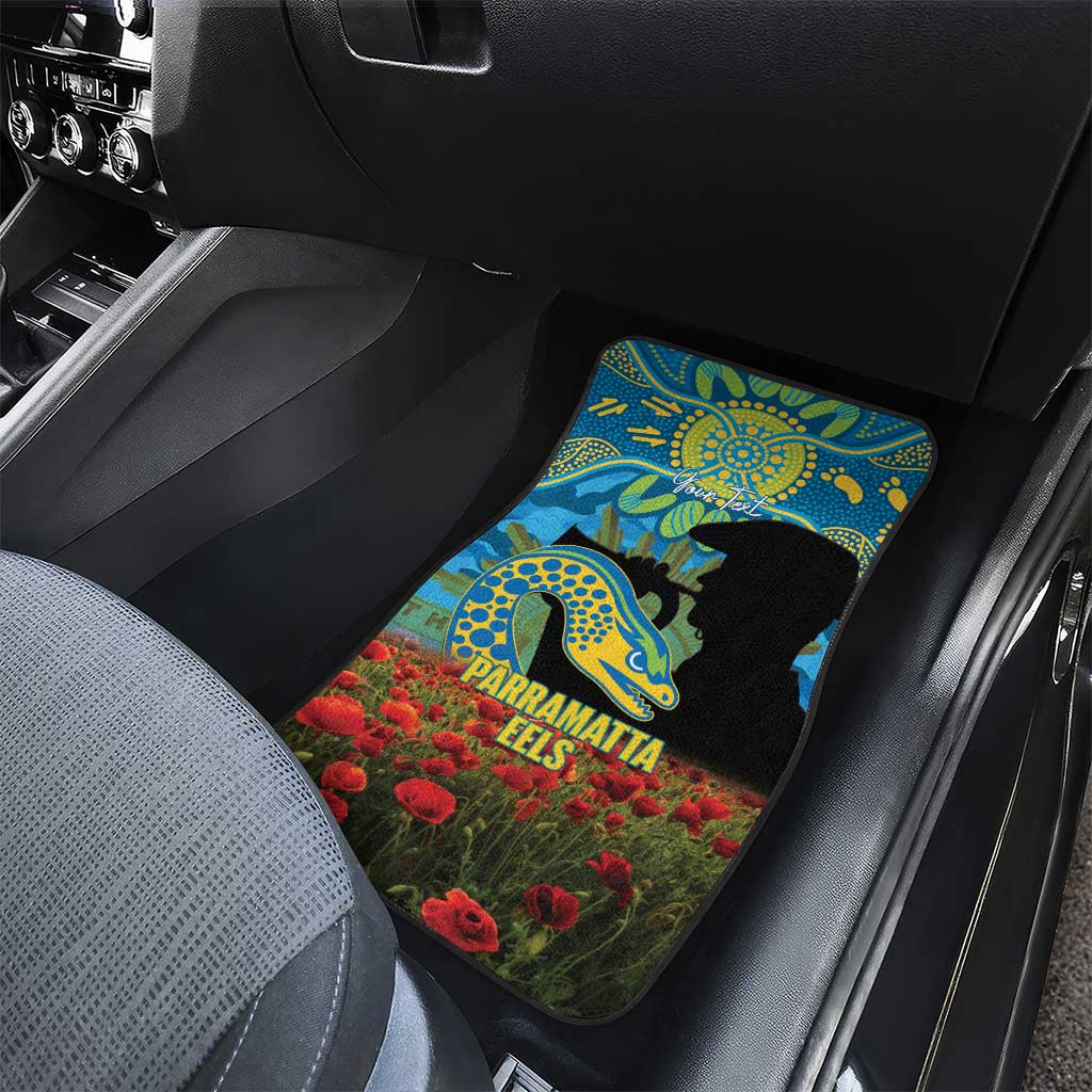 Personalised Parramatta Eels Rugby ANZAC Day Car Mats Last Post Poppy We Will Remember Them