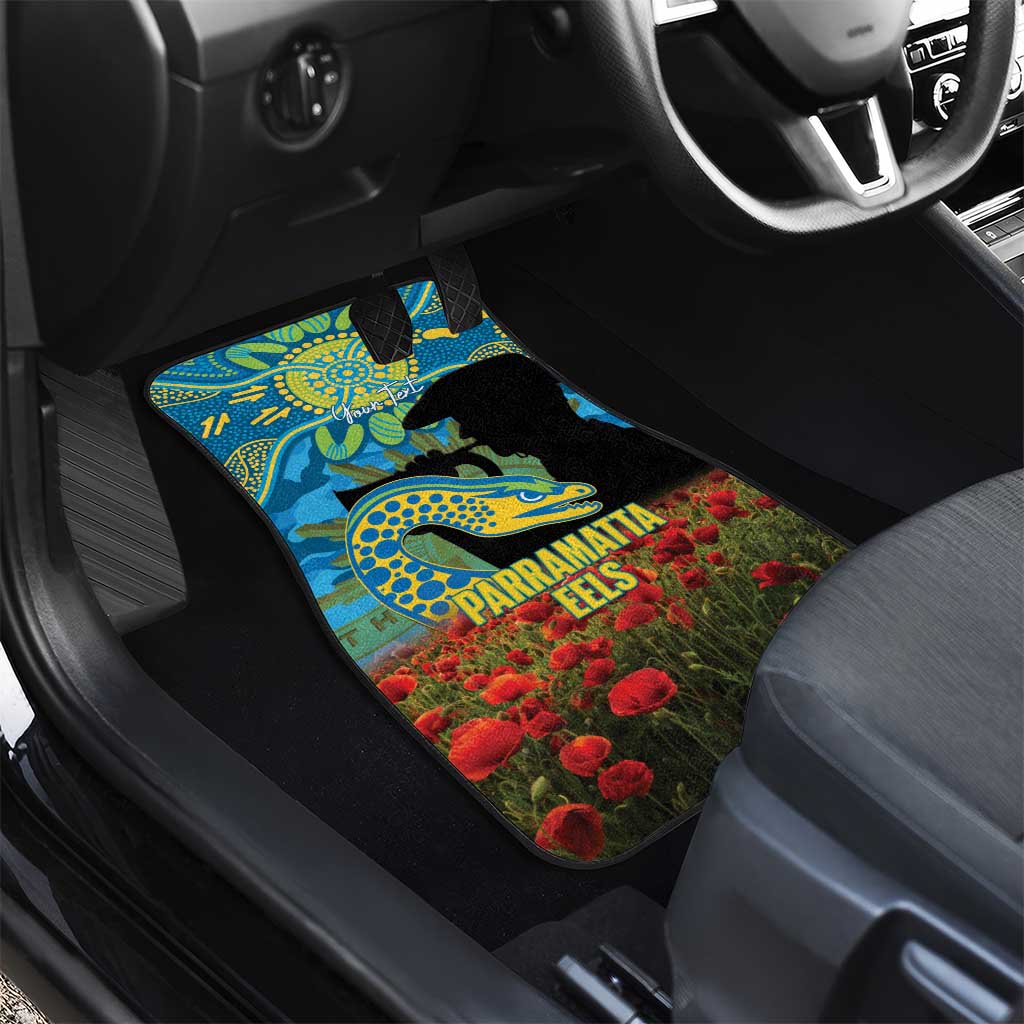 Personalised Parramatta Eels Rugby ANZAC Day Car Mats Last Post Poppy We Will Remember Them