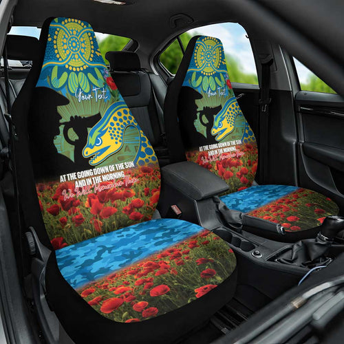 Personalised Parramatta Eels Rugby ANZAC Day Car Seat Cover Last Post Poppy We Will Remember Them