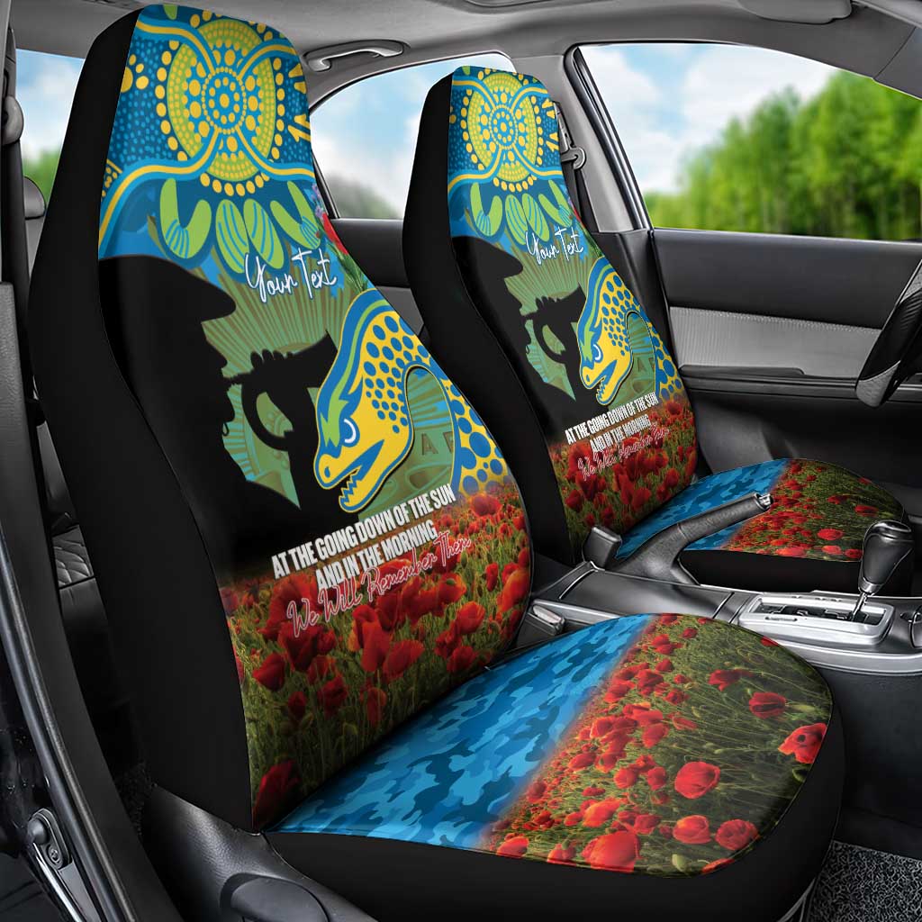 Personalised Parramatta Eels Rugby ANZAC Day Car Seat Cover Last Post Poppy We Will Remember Them