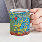 Personalised Parramatta Eels Rugby ANZAC Day Ceramic Mug Last Post Poppy We Will Remember Them