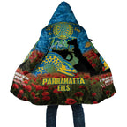 Personalised Parramatta Eels Rugby ANZAC Day Cloak Last Post Poppy We Will Remember Them