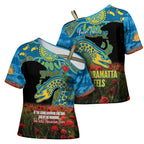 Personalised Parramatta Eels Rugby ANZAC Day Cross Shoulder Shirt Last Post Poppy We Will Remember Them