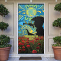 Personalised Parramatta Eels Rugby ANZAC Day Door Cover Last Post Poppy We Will Remember Them