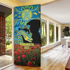 Personalised Parramatta Eels Rugby ANZAC Day Door Cover Last Post Poppy We Will Remember Them