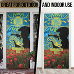 Personalised Parramatta Eels Rugby ANZAC Day Door Cover Last Post Poppy We Will Remember Them