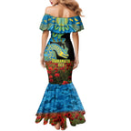 Personalised Parramatta Eels Rugby ANZAC Day Family Matching Mermaid Dress and Hawaiian Shirt Last Post Poppy We Will Remember Them