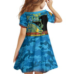 Personalised Parramatta Eels Rugby ANZAC Day Family Matching Off Shoulder Maxi Dress and Hawaiian Shirt Last Post Poppy We Will Remember Them