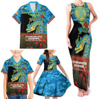 Personalised Parramatta Eels Rugby ANZAC Day Family Matching Tank Maxi Dress and Hawaiian Shirt Last Post Poppy We Will Remember Them