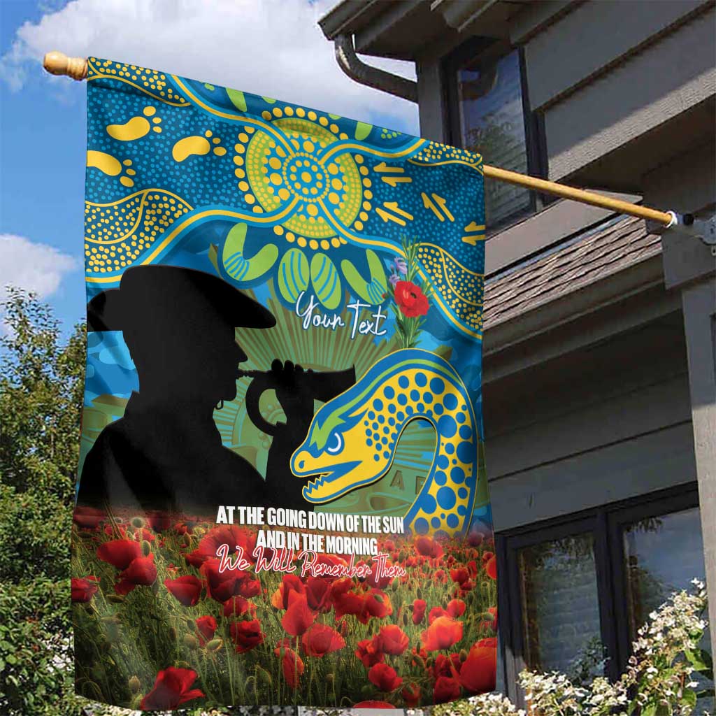 Personalised Parramatta Eels Rugby ANZAC Day Garden Flag Last Post Poppy We Will Remember Them