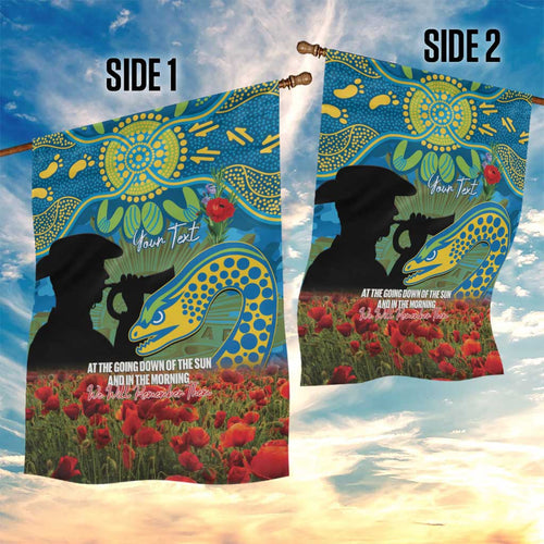 Personalised Parramatta Eels Rugby ANZAC Day Garden Flag Last Post Poppy We Will Remember Them