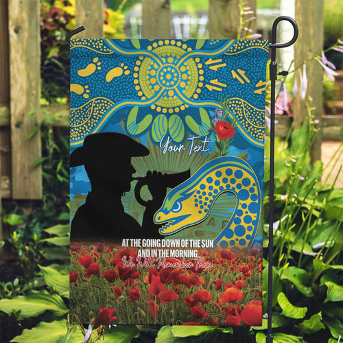 Personalised Parramatta Eels Rugby ANZAC Day Garden Flag Last Post Poppy We Will Remember Them