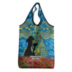 Personalised Parramatta Eels Rugby ANZAC Day Grocery Bag Last Post Poppy We Will Remember Them