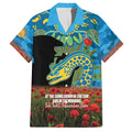 Personalised Parramatta Eels Rugby ANZAC Day Hawaiian Shirt Last Post Poppy We Will Remember Them