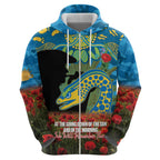 Personalised Parramatta Eels Rugby ANZAC Day Hoodie Last Post Poppy We Will Remember Them