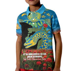 Personalised Parramatta Eels Rugby ANZAC Day Kid Polo Shirt Last Post Poppy We Will Remember Them
