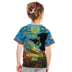 Personalised Parramatta Eels Rugby ANZAC Day Kid T Shirt Last Post Poppy We Will Remember Them