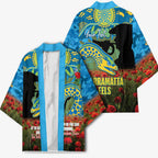 Personalised Parramatta Eels Rugby ANZAC Day Kimono Last Post Poppy We Will Remember Them