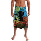 Personalised Parramatta Eels Rugby ANZAC Day Lavalava Last Post Poppy We Will Remember Them