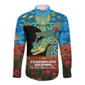 Personalised Parramatta Eels Rugby ANZAC Day Long Sleeve Button Shirt Last Post Poppy We Will Remember Them