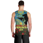Personalised Parramatta Eels Rugby ANZAC Day Men Tank Top Last Post Poppy We Will Remember Them