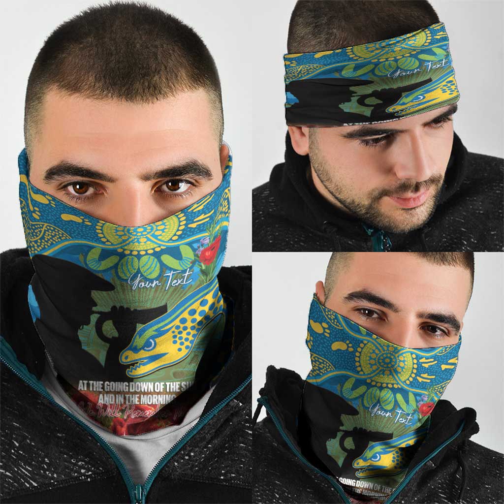 Personalised Parramatta Eels Rugby ANZAC Day Neck Gaiter Last Post Poppy We Will Remember Them