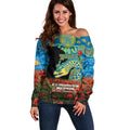 Personalised Parramatta Eels Rugby ANZAC Day Off Shoulder Sweater Last Post Poppy We Will Remember Them