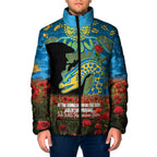 Personalised Parramatta Eels Rugby ANZAC Day Padded Jacket Last Post Poppy We Will Remember Them