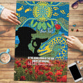 Personalised Parramatta Eels Rugby ANZAC Day Puzzle Last Post Poppy We Will Remember Them