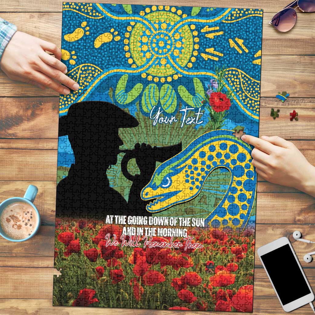 Personalised Parramatta Eels Rugby ANZAC Day Puzzle Last Post Poppy We Will Remember Them