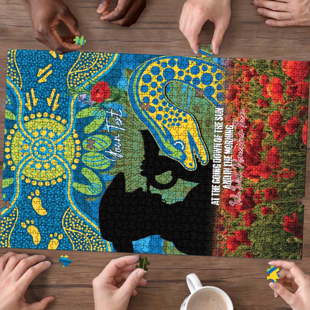Personalised Parramatta Eels Rugby ANZAC Day Puzzle Last Post Poppy We Will Remember Them