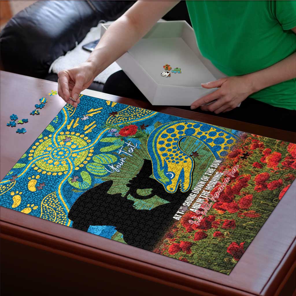 Personalised Parramatta Eels Rugby ANZAC Day Puzzle Last Post Poppy We Will Remember Them