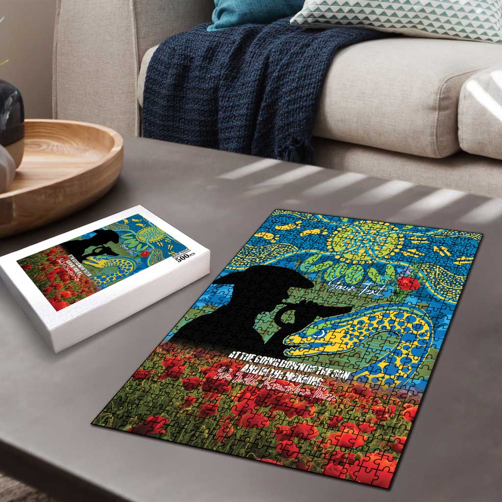 Personalised Parramatta Eels Rugby ANZAC Day Puzzle Last Post Poppy We Will Remember Them