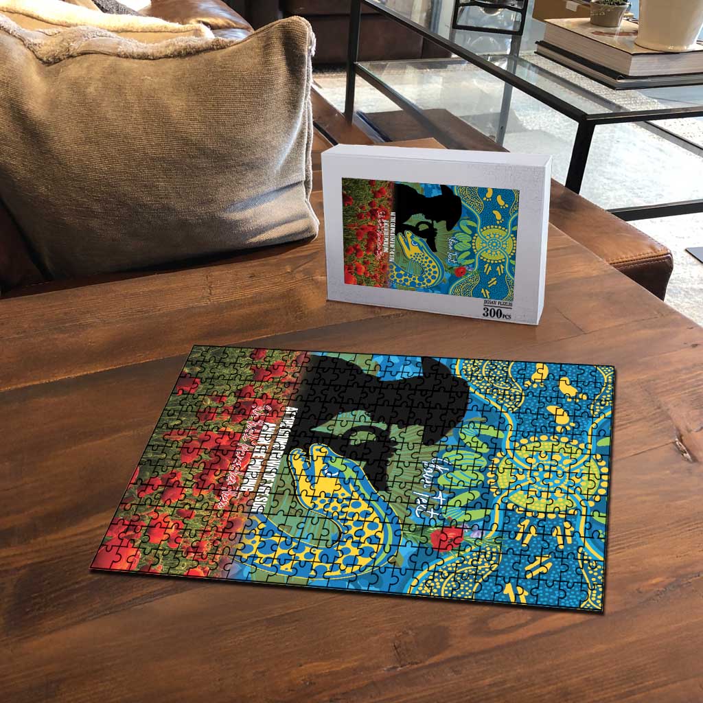Personalised Parramatta Eels Rugby ANZAC Day Puzzle Last Post Poppy We Will Remember Them