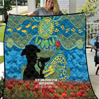 Personalised Parramatta Eels Rugby ANZAC Day Quilt Last Post Poppy We Will Remember Them