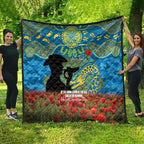 Personalised Parramatta Eels Rugby ANZAC Day Quilt Last Post Poppy We Will Remember Them