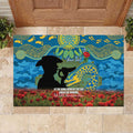 Personalised Parramatta Eels Rugby ANZAC Day Rubber Doormat Last Post Poppy We Will Remember Them