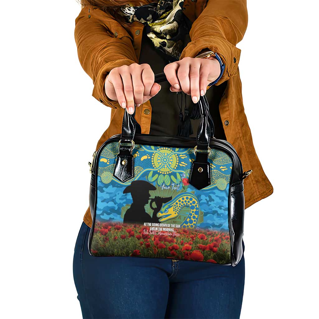 Personalised Parramatta Eels Rugby ANZAC Day Shoulder Handbag Last Post Poppy We Will Remember Them