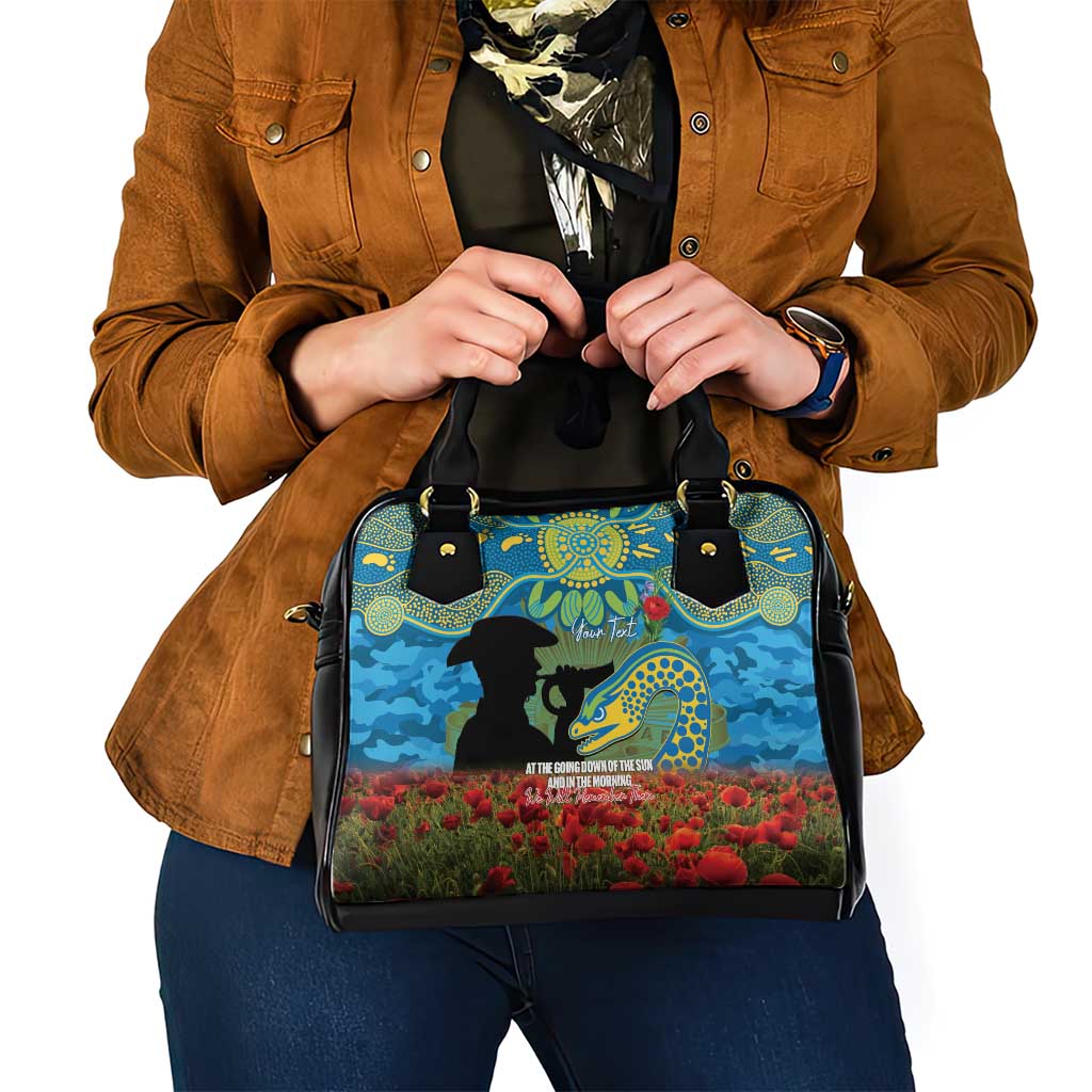 Personalised Parramatta Eels Rugby ANZAC Day Shoulder Handbag Last Post Poppy We Will Remember Them