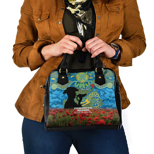 Personalised Parramatta Eels Rugby ANZAC Day Shoulder Handbag Last Post Poppy We Will Remember Them