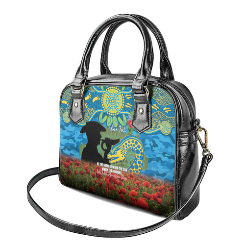 Personalised Parramatta Eels Rugby ANZAC Day Shoulder Handbag Last Post Poppy We Will Remember Them