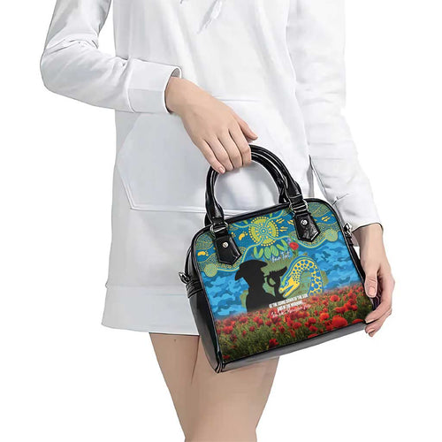 Personalised Parramatta Eels Rugby ANZAC Day Shoulder Handbag Last Post Poppy We Will Remember Them