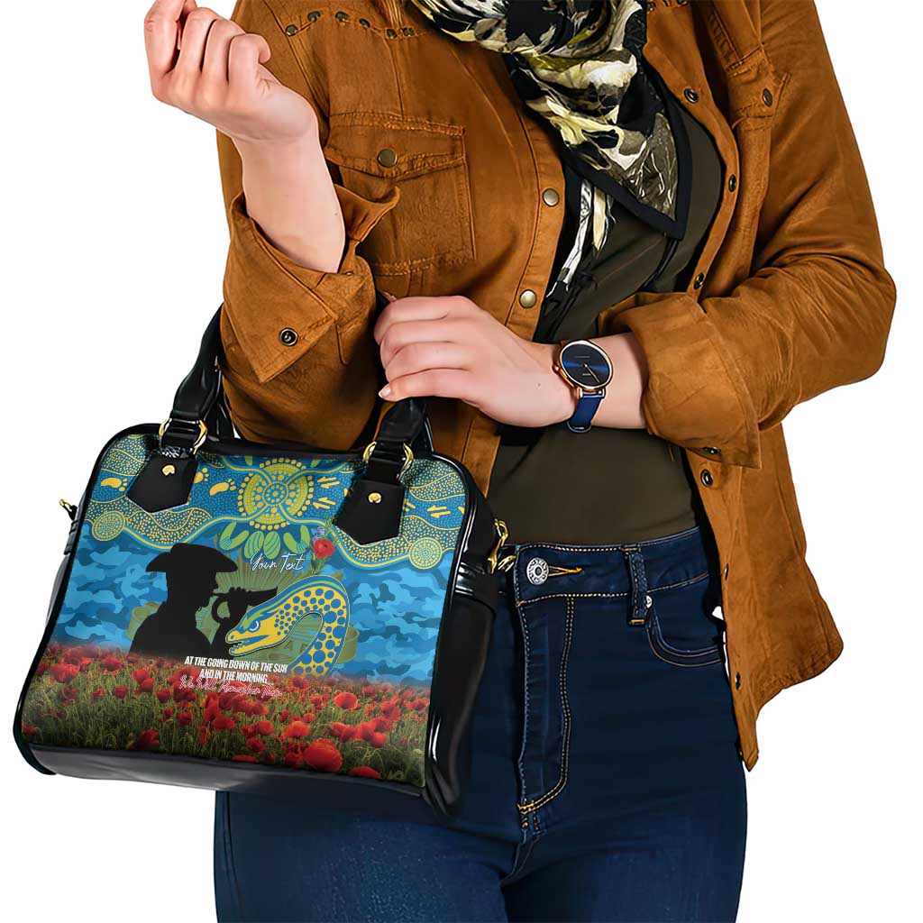 Personalised Parramatta Eels Rugby ANZAC Day Shoulder Handbag Last Post Poppy We Will Remember Them