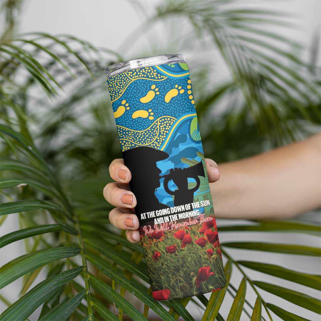 Personalised Parramatta Eels Rugby ANZAC Day Skinny Tumbler Last Post Poppy We Will Remember Them