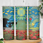 Personalised Parramatta Eels Rugby ANZAC Day Skinny Tumbler Last Post Poppy We Will Remember Them